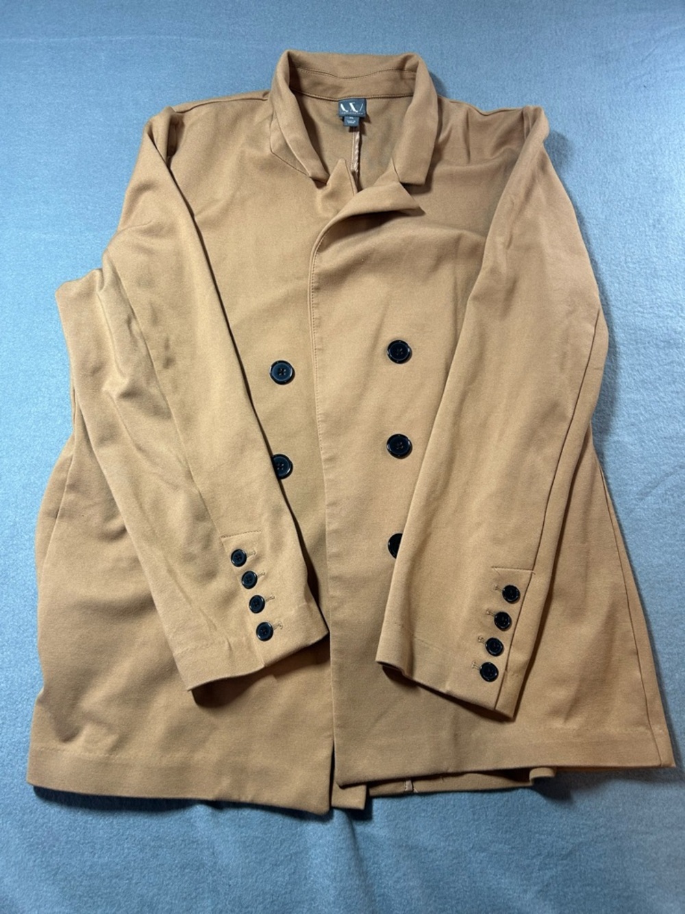 Worthington Tan Double-Breasted Trench Coat